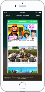 Start guided access screenshot