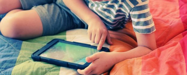 Child with tablet